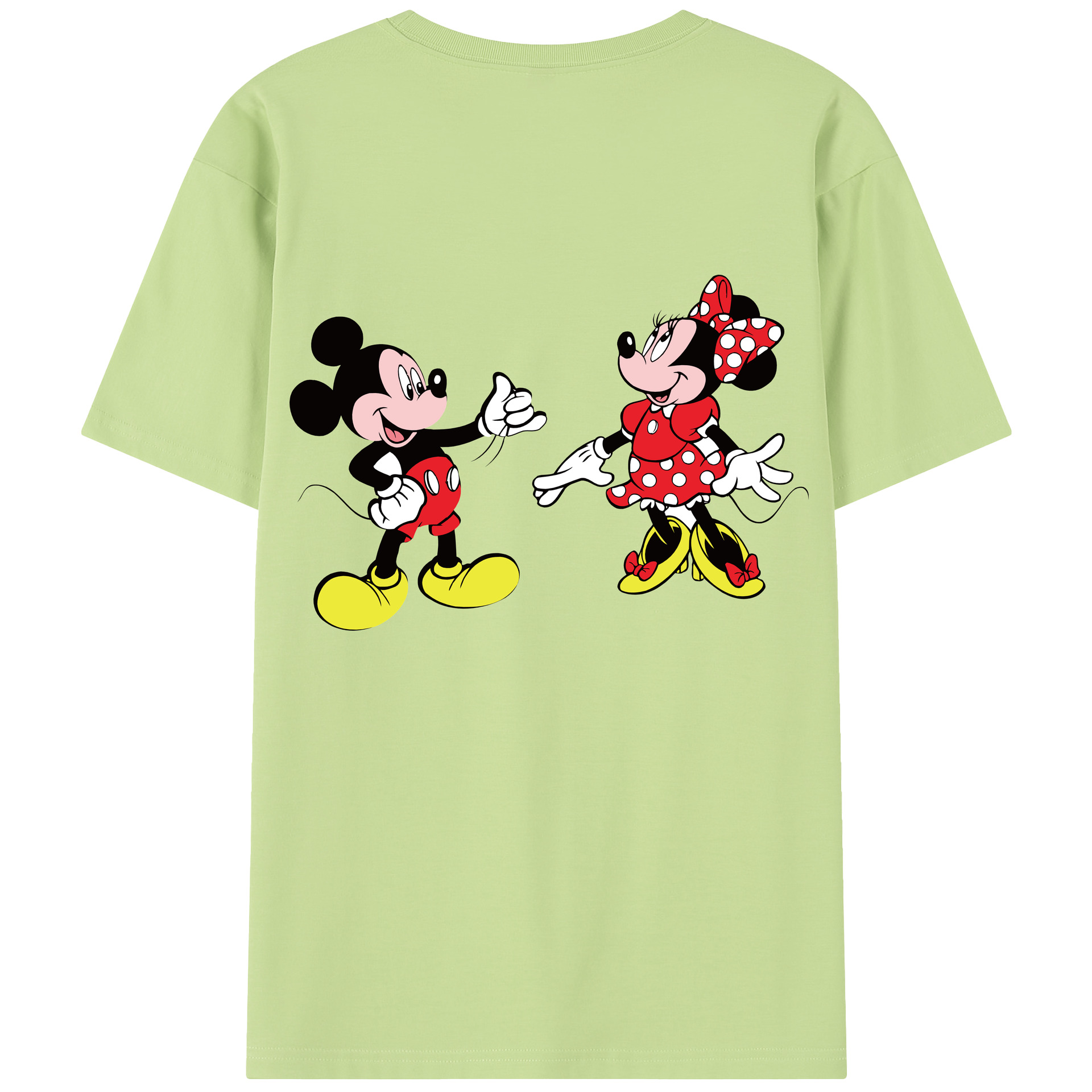 （画像用） ミッキーマウス Mickey Mouse 綿100％半袖Tシャツ（背面プリント）